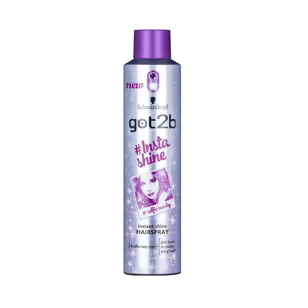 Schwarkzkopf-Got2b-Insta-Shine-Hairspray-300ml. Schwarkzkopf-Got2b-Insta-Shine-Hairspray-300ml.